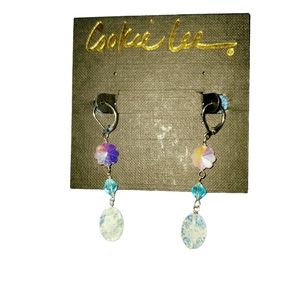 Cookie Lee Crystal and Hand Blown Glass Earrings